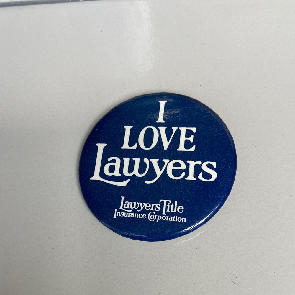 I Love Lawyers Button